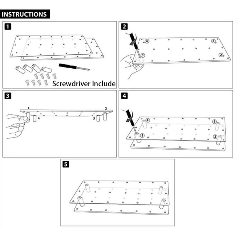 ABFS 2X 21 Hål Genomskinlig Akryl Lollypophållare Bröllop Baby Shower Födelsedagskalas Jubileum Godis Dekorativ
