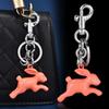 Cute Running Rabbit Keychain Alloy Diamond-Encrusted Couple Bag Pendant Car Key Pendant