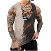 Men's Tank Tops Harajuku Handsome Animal Print Vest Fitness Bodybuilding Gym Muscle Casual Sleeveless T-Shirt