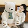 Scarf Polar Bear Plush Toy Cute Bear Doll Ragdoll Children Sleeping Soothing Doll Birthday Gift