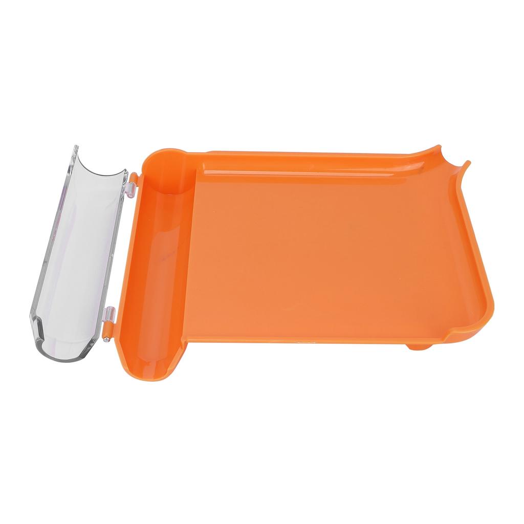 Pill Counting Tray Orange NonContact Clean Pills Dispenser Tray with Spatula Transparent Lid
