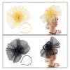 Fascinators Hat Flower Mesh Decors Headbands and Clip Teas Party Headwear Breathable Polyester Fabric Wedding Accessory