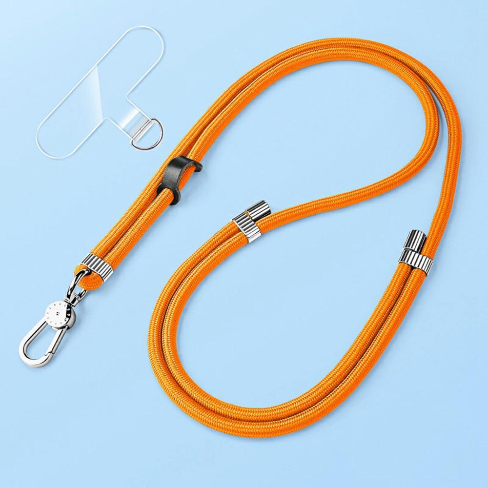 8mm Adjustable Nylon Phone Lanyard with Dual Direction Clips,Zinc Alloy Buckle Crossbody Neck Strap