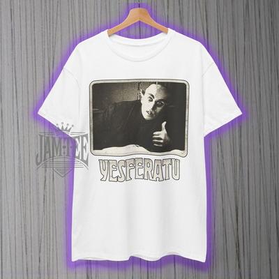 Yesferatu Funny Horror Retro Vintage White  T-shirt