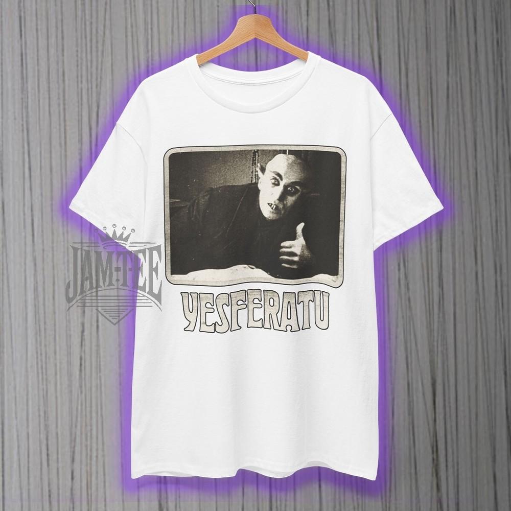 

Yesferatu Funny Horror retro vintage white t-shirt 4XL