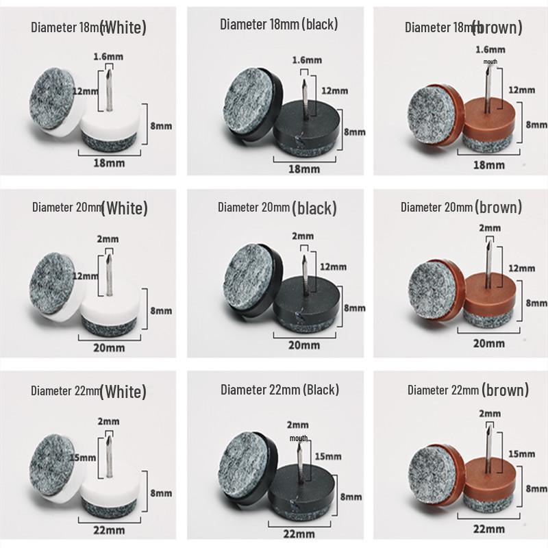 Thickened Silent Anti-slip Furniture Floor Pads: Moisture-proof Felt Nail Protectors for Tables, Chairs, Sofas, Cabinets.