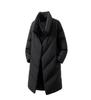 Men's Winter Oversized Hong Kong Style Mid-Length Cotton Quilt Jacket