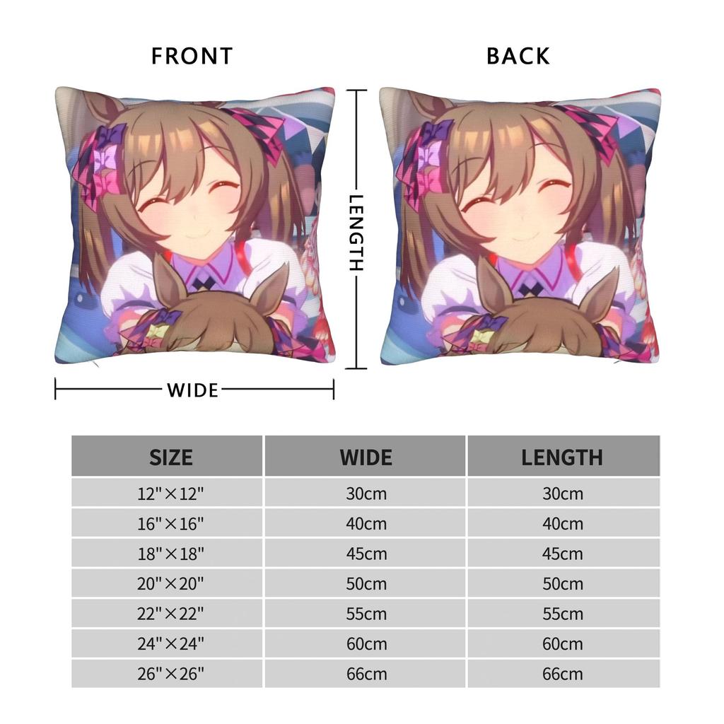 Umamusume Pretty Derby Cartoon Pillowcase Printing Polyester Cushion Cover Decorations Pillow Case Cover Seat Drop Shipping