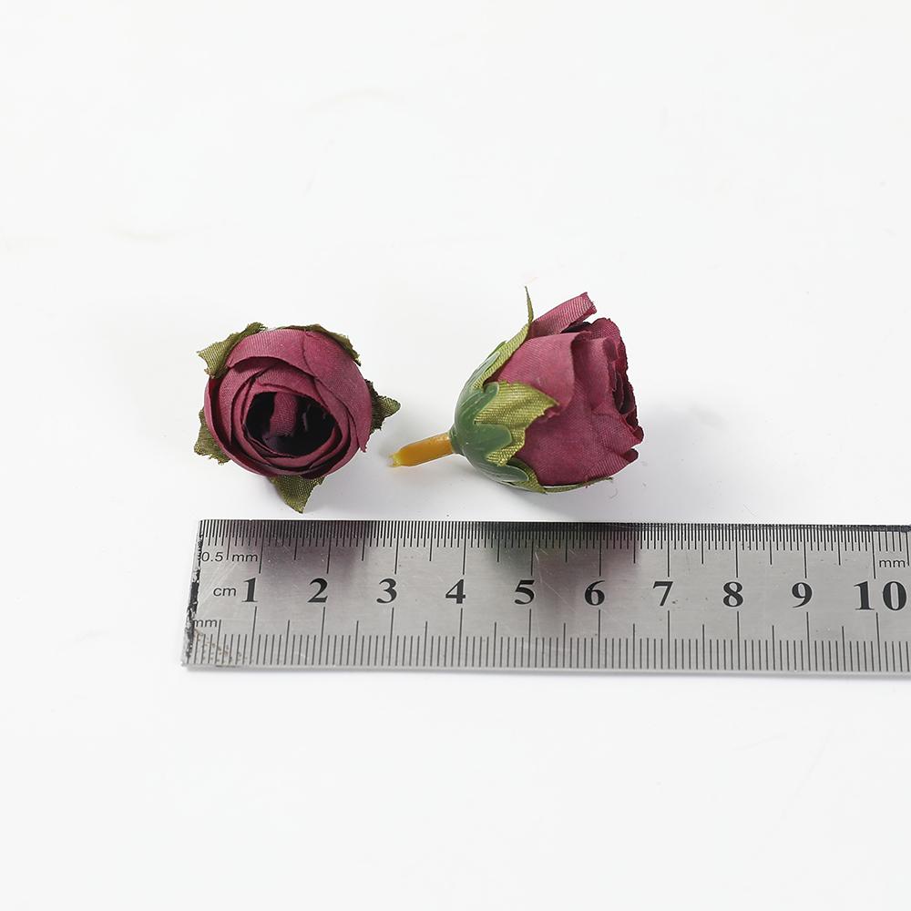 20Pcs 3cm Silk Roses Artificial Flowers Home Decor Summer Wedding Decoration Fake Flowers Bride Carfts Wreath Gifts Accessories