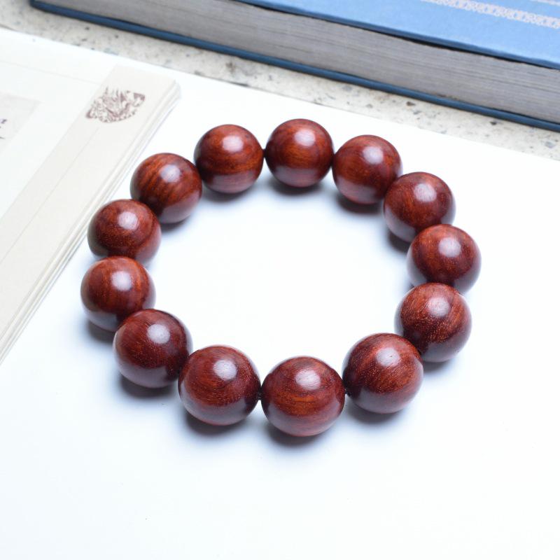 Venus Old Material Small-Leaf Red Sandalwood Prayer Beads Chain - High Oil Density, Unisex, New Chinese Style Decoration Gift