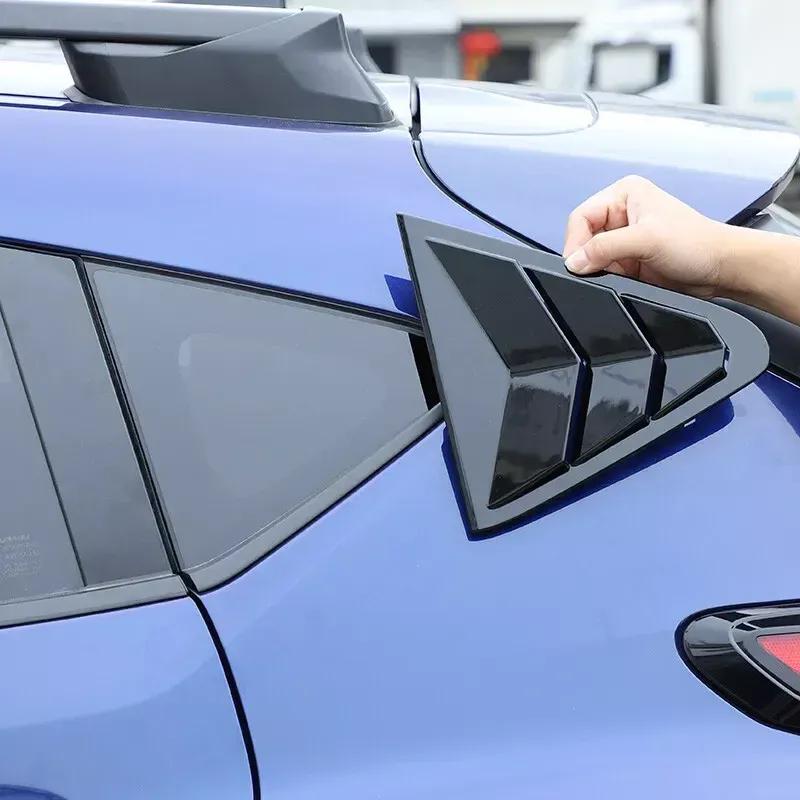 For Subaru Crosstrek 2024 ABS Plastic Rear Window Quarter Louver Scoop Cover Side Vent Trim Car Adhesive Accessories