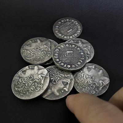 Ancient Greek Silver Plated Coins, King Mithradates of the Capital, Reliefs, Stag Coins, Ring Accessories, Pendants, Handicrafts