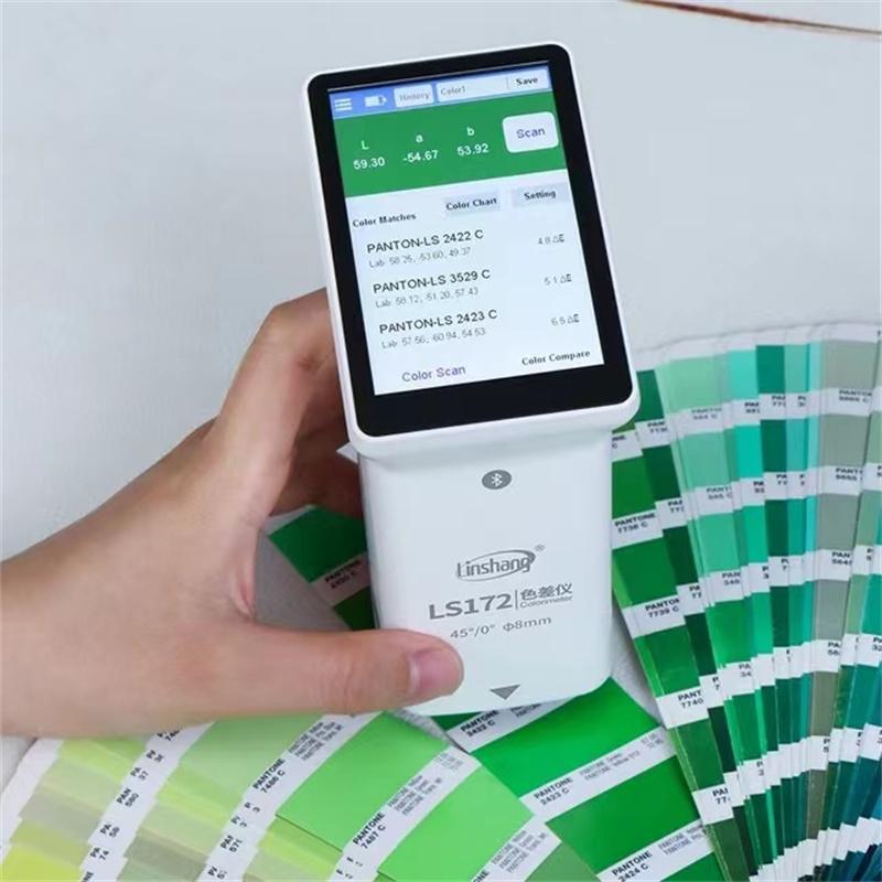Linshang LS172 Portable Colorimeter for Coating Ceramic Plastic Paint Color Measurement Comparison