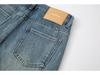 Retro Blue High-Waisted Cropped Harem Jeans for Women