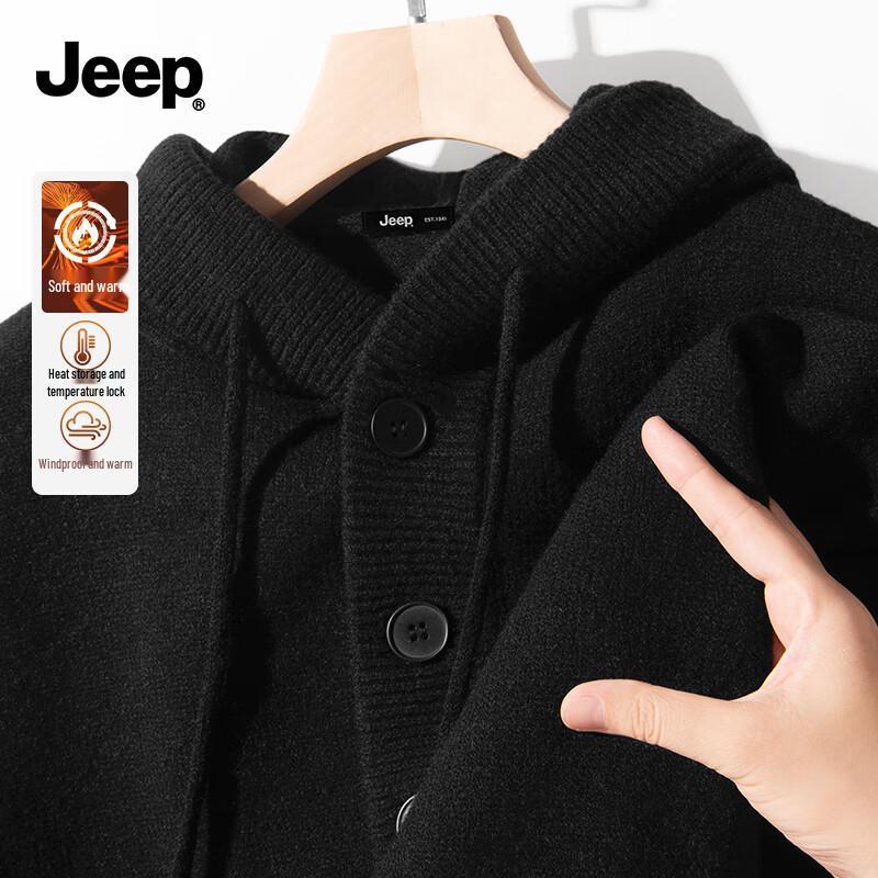 JEEP Men s Hooded Pullover Sweater M