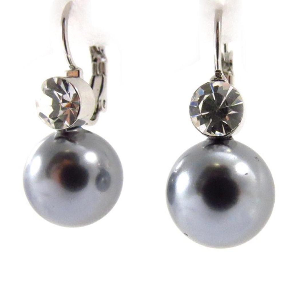 Les Trésors De Lily [J6237] - Gray 'Sissi' Designer Earrings