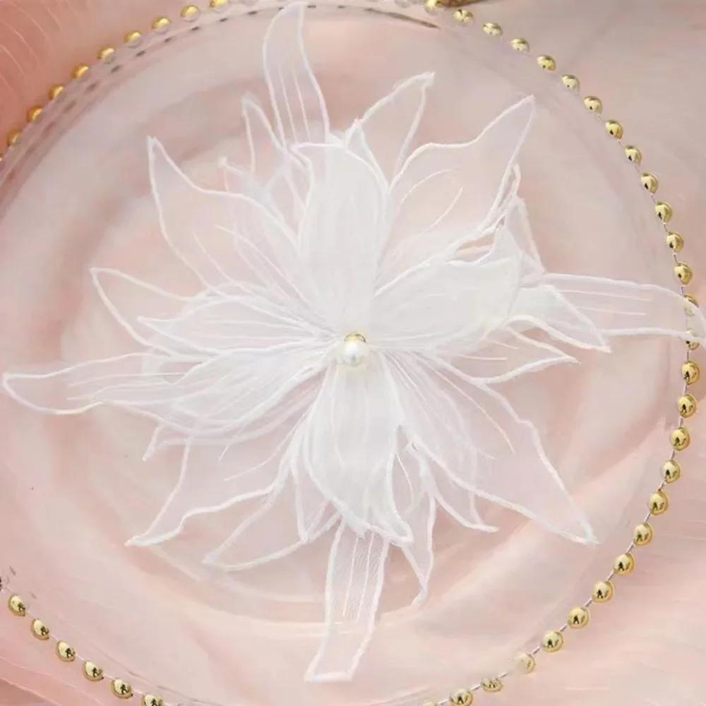 Embroidered Fabric Lace Ribbon Applique Handmade DIY Bead Lace Trim Wedding Dress Sewing Craft Women's Clothing Accessories