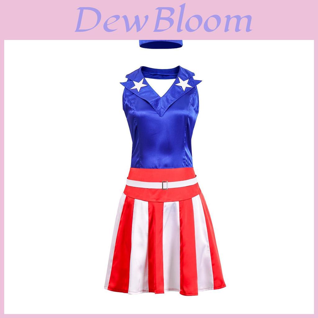 Unabhängigkeitstag der Vereinigten Staaten Cheerleader Kostüm Komplettset Für Cosplay Und Partys