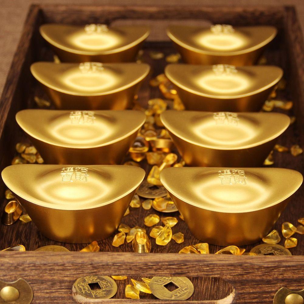 

Pure Copper Treasure Bowl Ornament Solid Gold Ingot Treasure Bowl Crafts Attracting Wealth