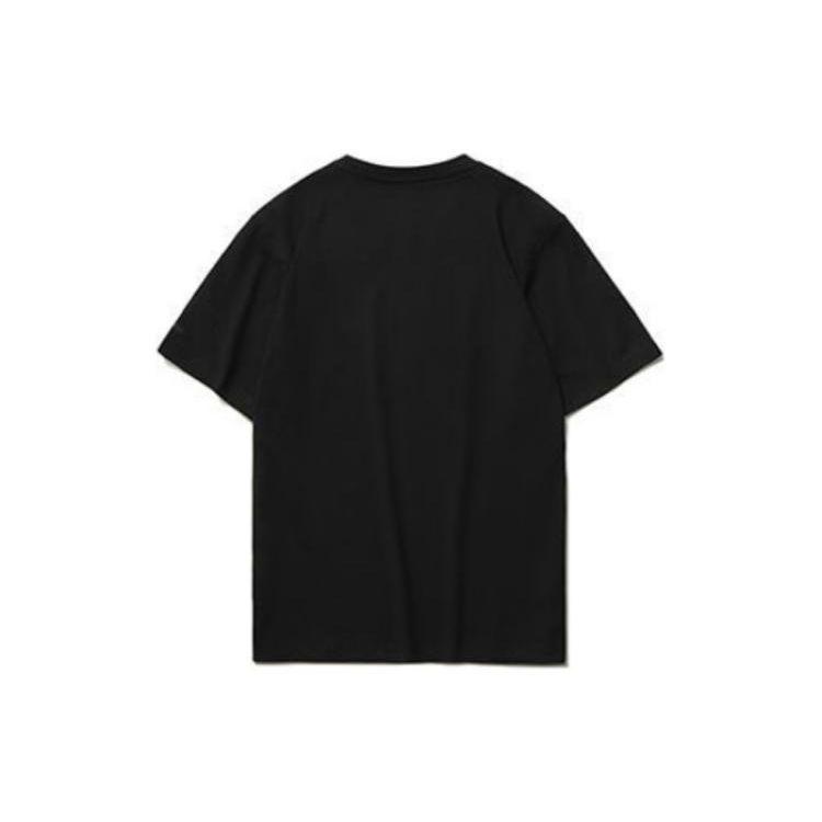 Li-Ning Sport Life Series Logo Letter Print Round Neck T-Shirt Quick-Dry Shorts Casual Sports Set Men sets Black ATST631-1+YKST061-1
