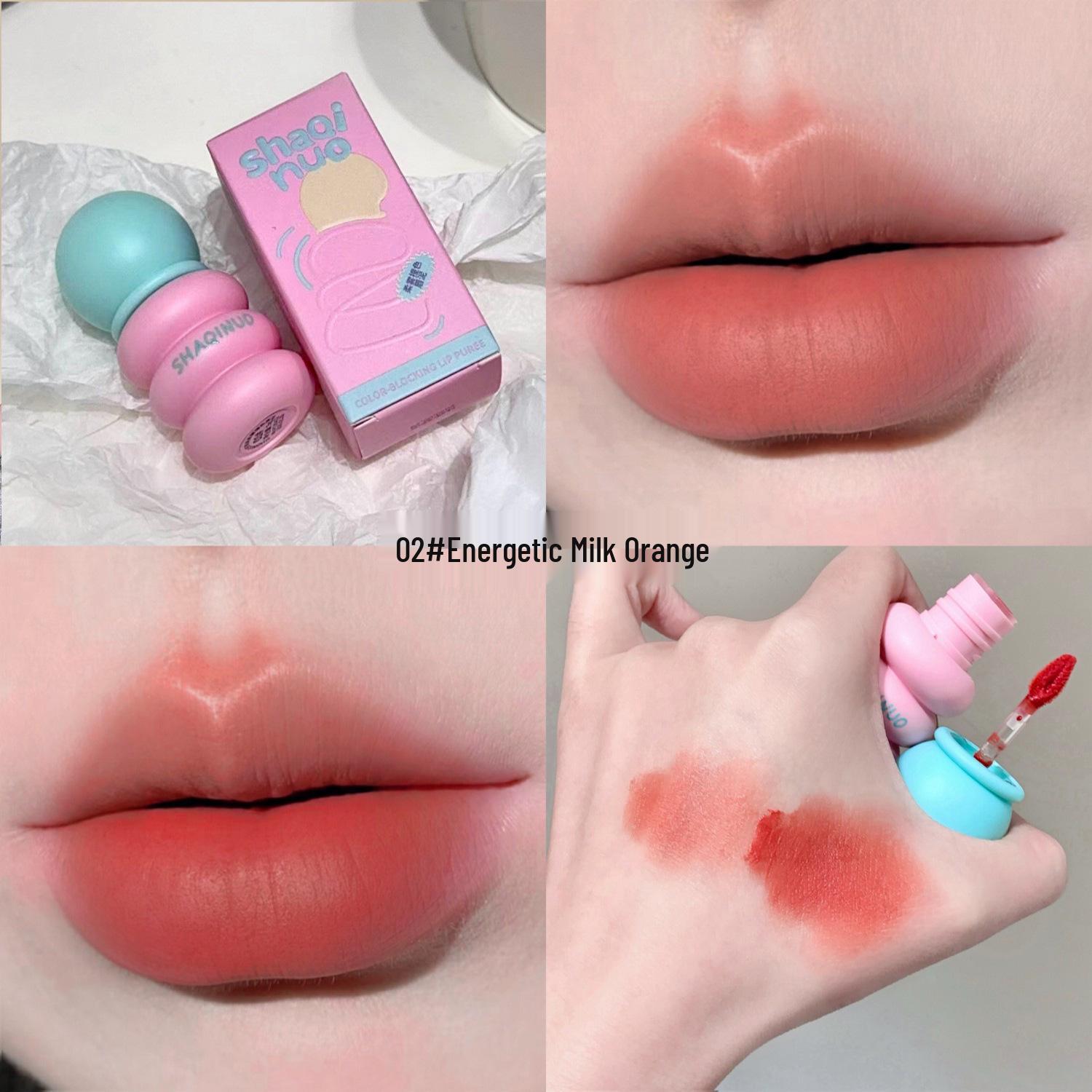 

SHAQINUO Velvet Matte Color Block Lip Glaze: Long-Lasting, Non-Transfer, Youthful Look Lipstick