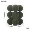 Set of 6 Christmas Tree Ornaments: 8cm Plastic Flocking Colored Balls