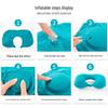 Inflatable U-Shaped Travel Pillow Set: Neck Support Three-Piece for Airplane Comfort