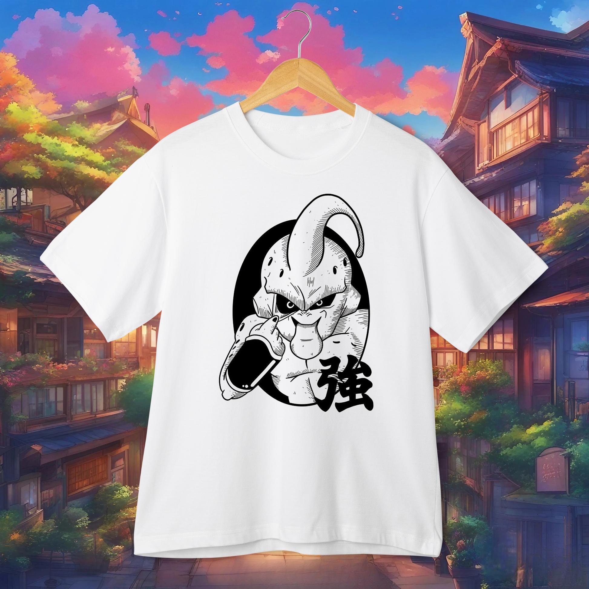 

Dragon Ball Kid Buu Majin Buu Strong Kanji T-Shirt Anime Streetwear Graphic Tee Men s Casual Top for Dragon Ball Fans S разноцветный