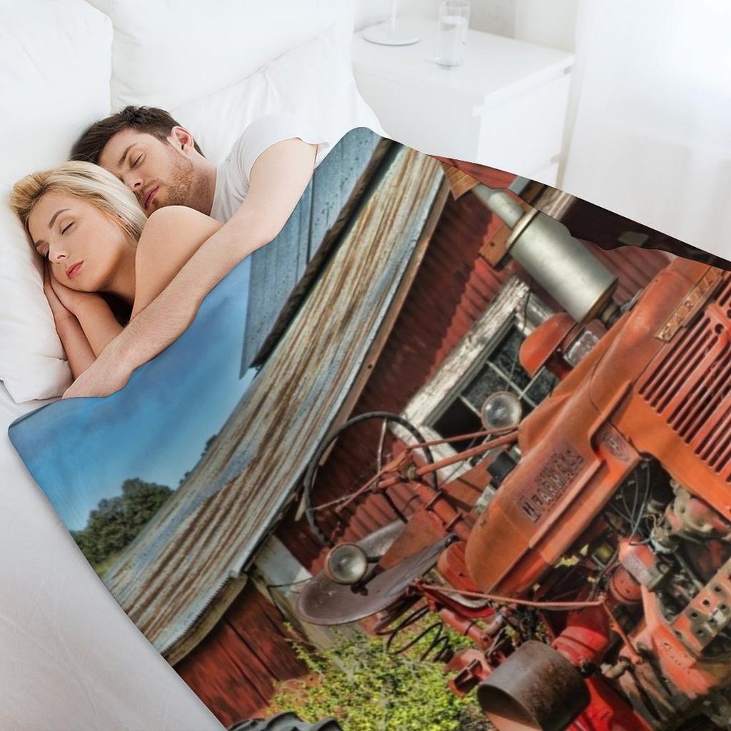 1952 Farmall Tractor Throw Blanket Cute Plaid wednesday Sofa cosplay anime Blankets