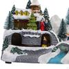 Snow Houses Villages Scenes LED Lights Glow Decorative Town Doll Miniature Resin Statue Decorations