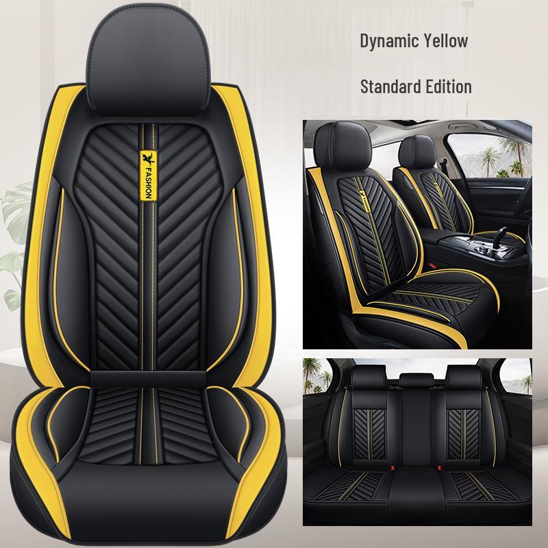 Universal Four-Season Sporty Microfiber Leather Car Seat Cover