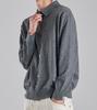 Button Seoul Wool Blend Collared Knit Cardigan (Gray)