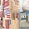 Large Capacity Laptop School Bag Oxford Ins Shoulder Bag Daypack College Stripe Backpack  Travel