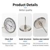 Stainless Steel Dial Bimetal Probe Thermometer Household Boiler Brewing Distilled Water Alcohol Thermometer Accessories
