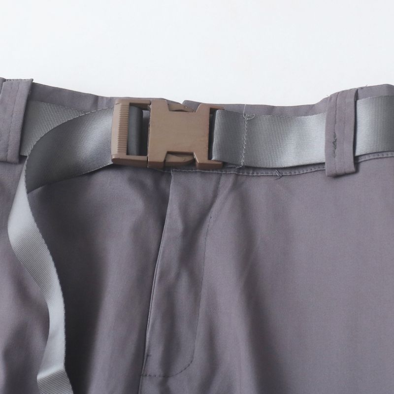 Casual Working Pants Spring and Autumn New Design for Lovers Half Elastic High Waist Zipper Hasp Letter Drawstring Trousers 27930