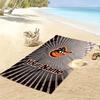 Name Custom Baltimore Orioles Print Beach Towel, Large Soft Quick Dry Towel for Beach Camping Swimming