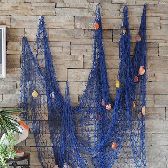 Mediterranean Ocean Decorative Fish Net Hemp Rope 39.37 in