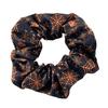 Fluffy Hair Scrunchies Halloween Ties, High Elasticity Scrunchies, Soft Stretchy Bands with Ghost Witch Hat Tie Bat Spider Web Design,