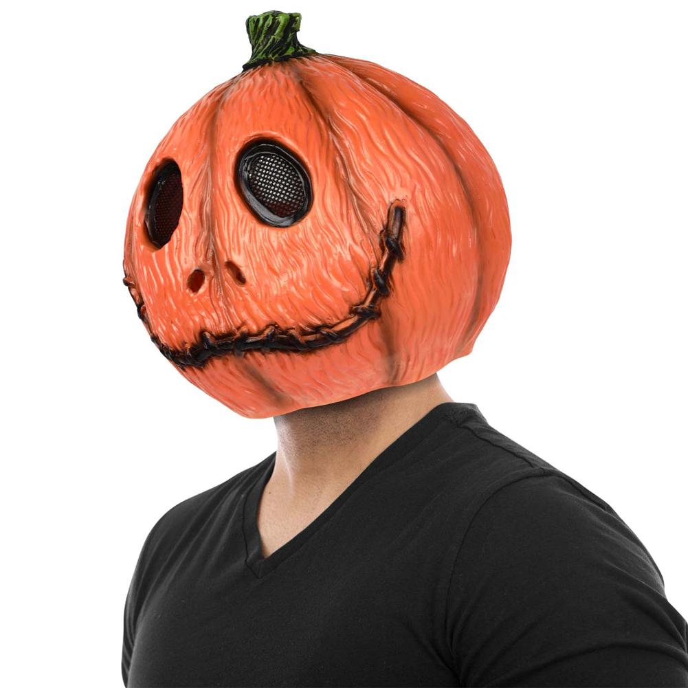 Halloween Scary Pumpkin Mask Latex Creepy Full Face Headgear Scary Halloween Costume Party Cosplay Props Cosplay Accessories