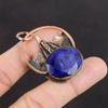 Faceted Blue Sapphire Pendant Copper Pendant Original Gemstone Pendant Antique Copper Jewelry Handmade Elegant Pendant Designer Jewelry Gift
