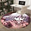 1pc Anime Character Round Carpet  Office Chair Mat, NonSlip Rug for Home Decor, Seasonal Gift, Suitable for Office, Living Room