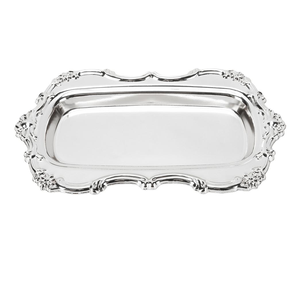 Vintage Jewelry Tray Multifunctional Exquisite Metal Decorative Tray for Dessert Fruit Snacks