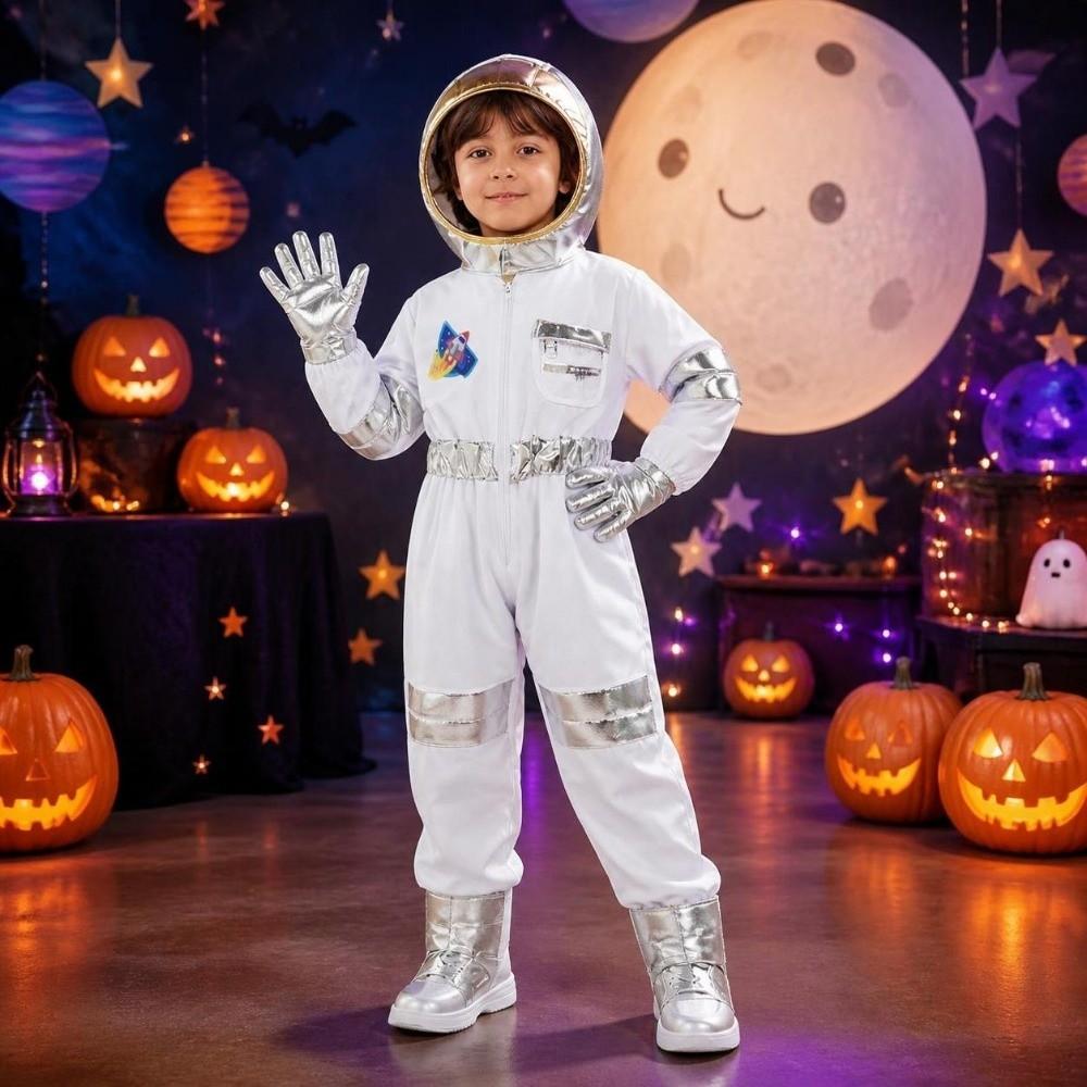 With Gloves Spaceman Costume With Hat Space Suit Bodysuit Cosplay Costume Role Play