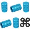 WINKA 5Pcs Car Tire Valve Stem Caps Round Aluminium Alloy Dustproof Tire Valve Stem Covers Universal for Cars with O Rubber Ring Wheel Valve Cap Tire