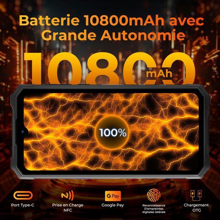 Smartphone incassable - HOTWAV - Cyber 13 - 16Go RAM / 128Go - Batterie 10800mAh - Caméra 64MP