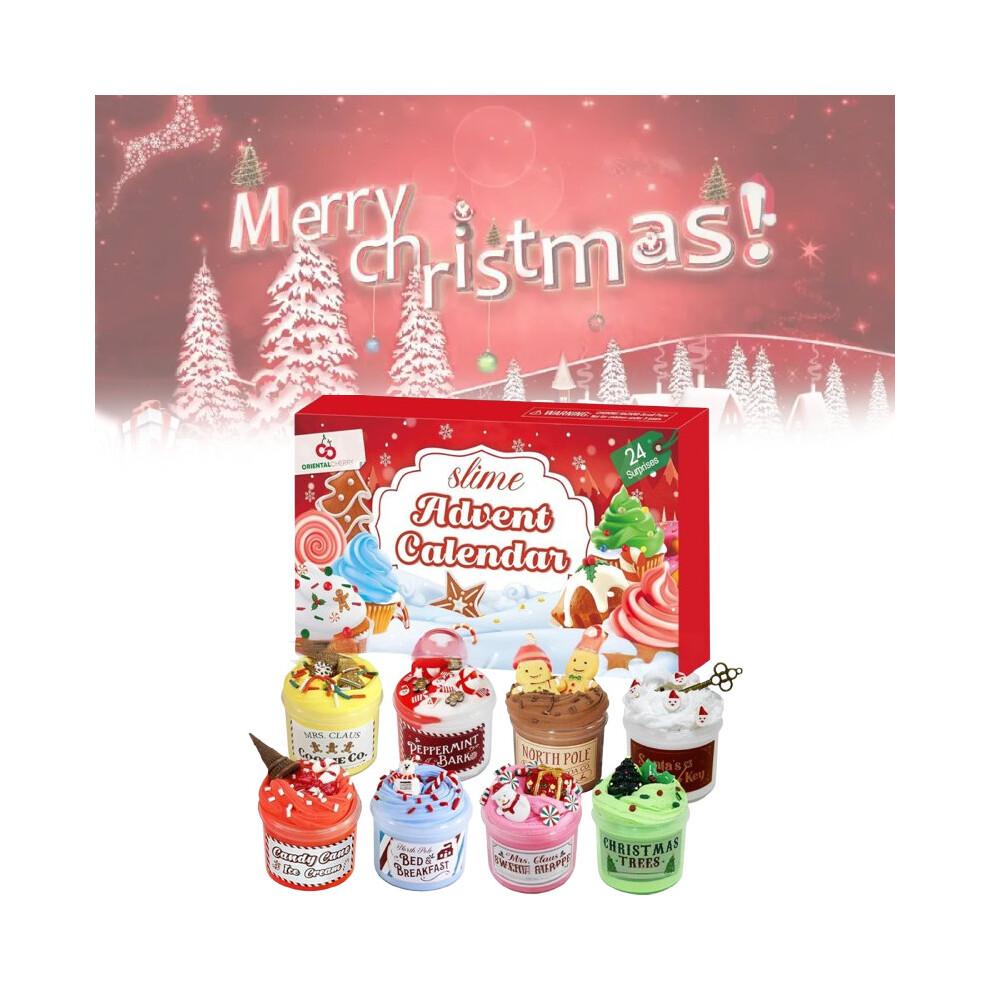 24 Days Christmas Of Slime Kit Countdown Calendar Butter Slime Stress Toy Relief