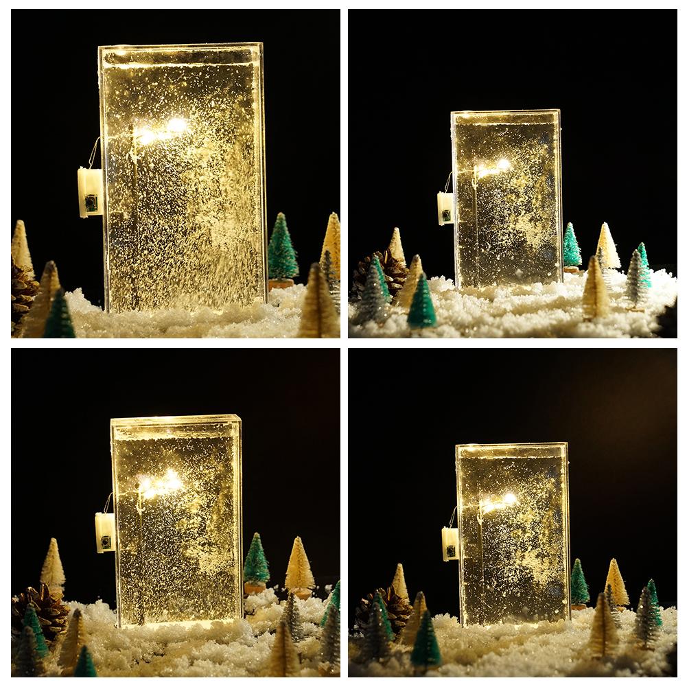 Advanced Snowy Night Flow Ma Night Light, Snow Scene Street Light, Handmade DIY Material Package, Birthday Gift
