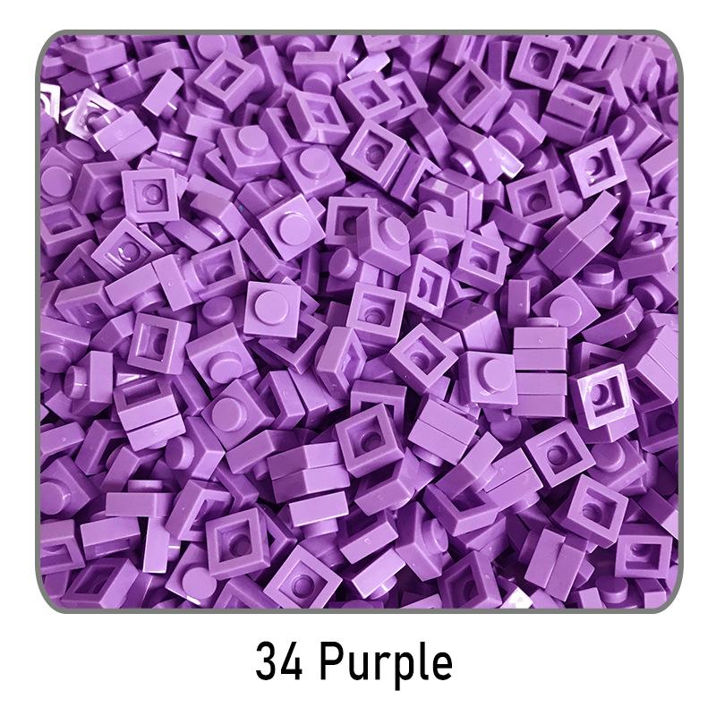 500Pcs Diy Pixel Art Building Blocks Thin Figures Bricks Compatible With 3024 1X1 Square Bricks Bulk Assemble Toys Gift For Chil