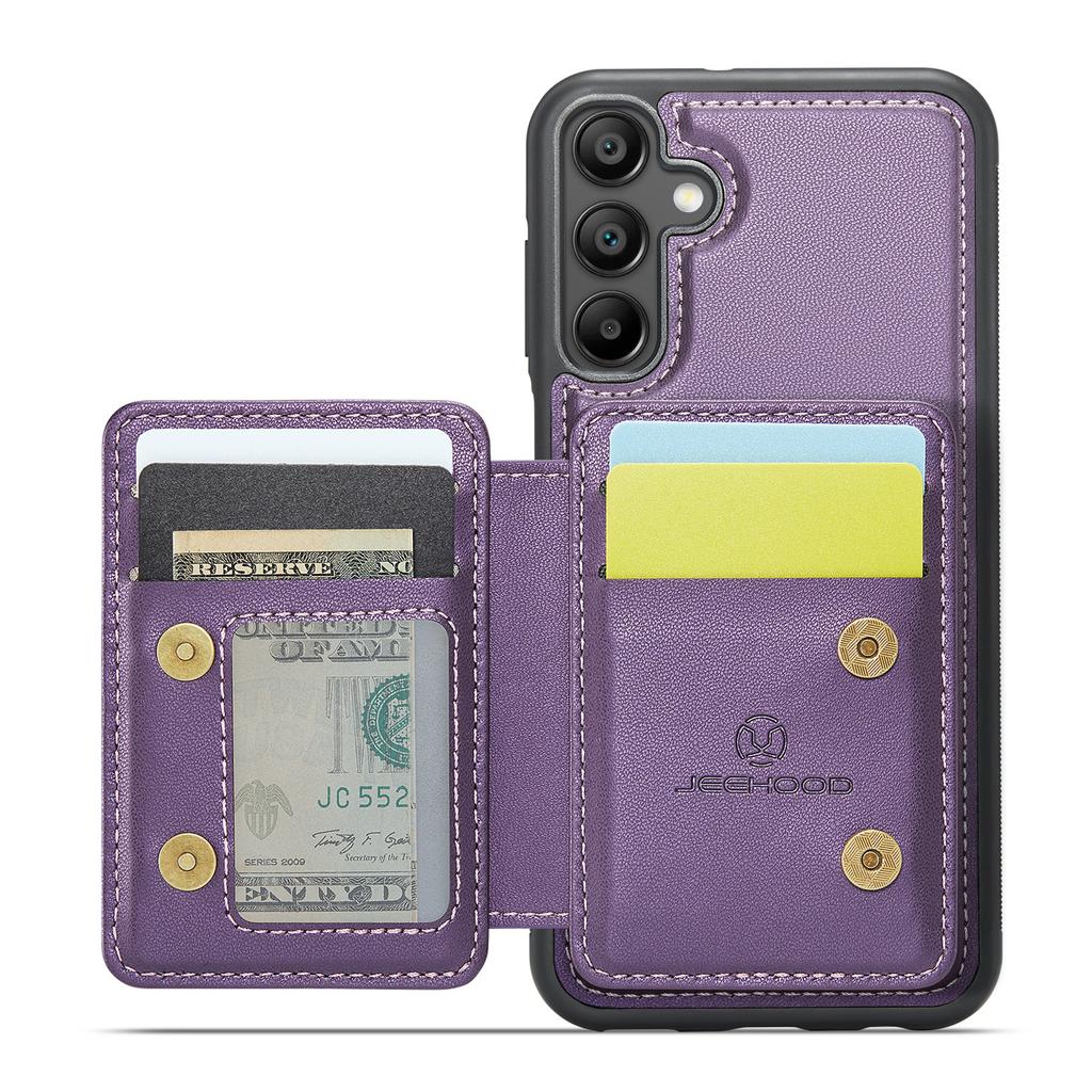 JEEHOOD J05 För Samsung Galaxy A55 5G Fodral Läder Mobilskal med Avtagbar Magnetisk Kortficka