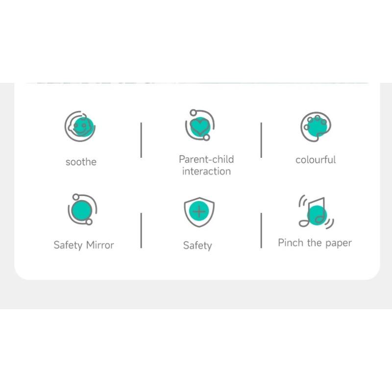 Baby Cart Arch Toys Newborn Ocular Development Toys Portable Adjustable Animal Crib Bell Toys Kids Early Education Toys Gifts